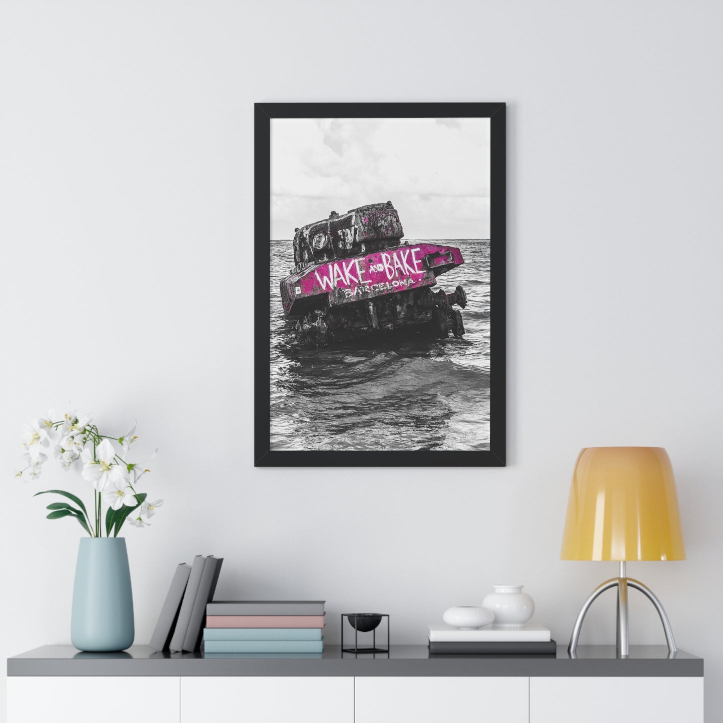 Rusty Canvas: Vintage Tank in Puerto Rico - Framed Photography Print