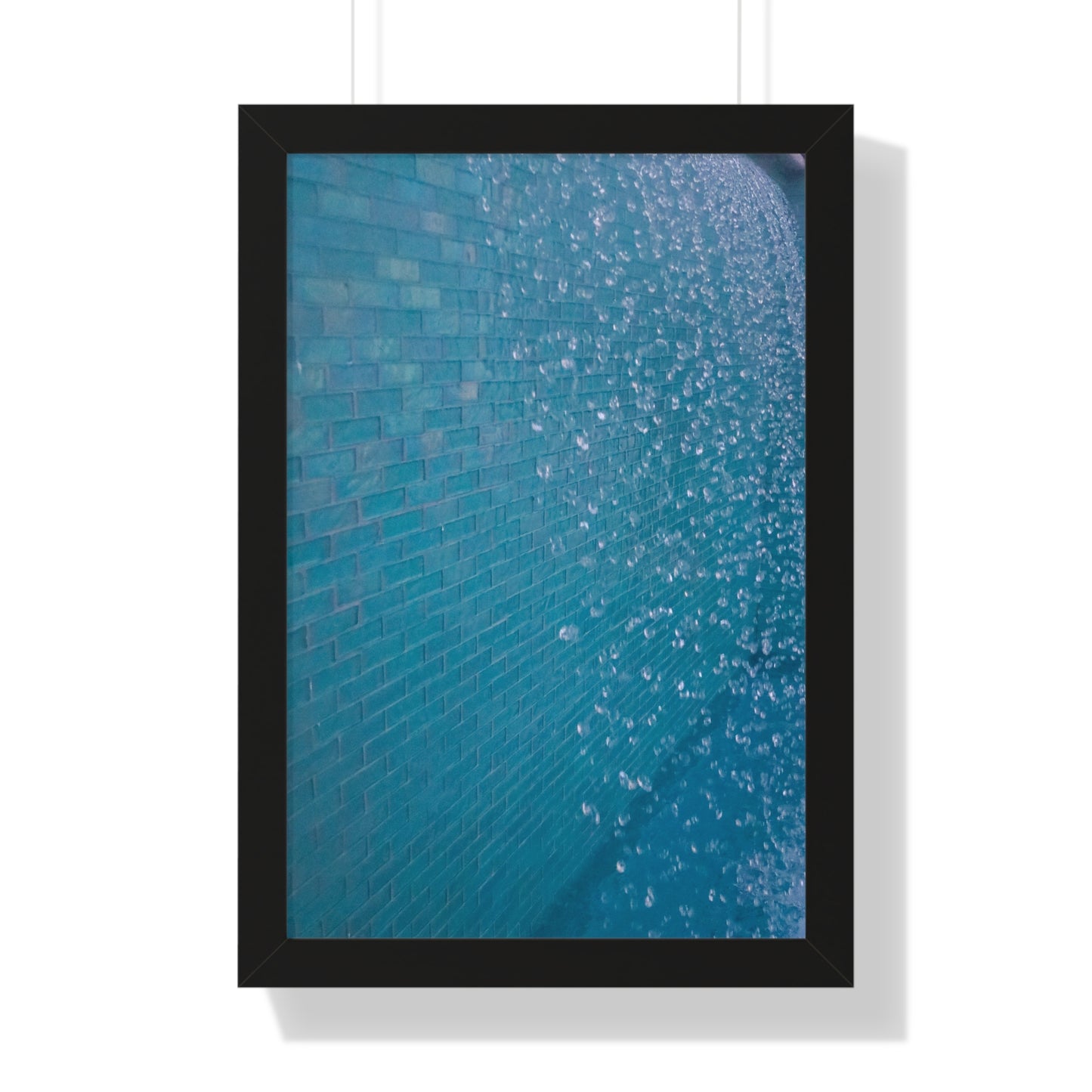 Serene Escape: Waterfall in the Pool at Sandals Resort, Jamaica - Framed Photography Print