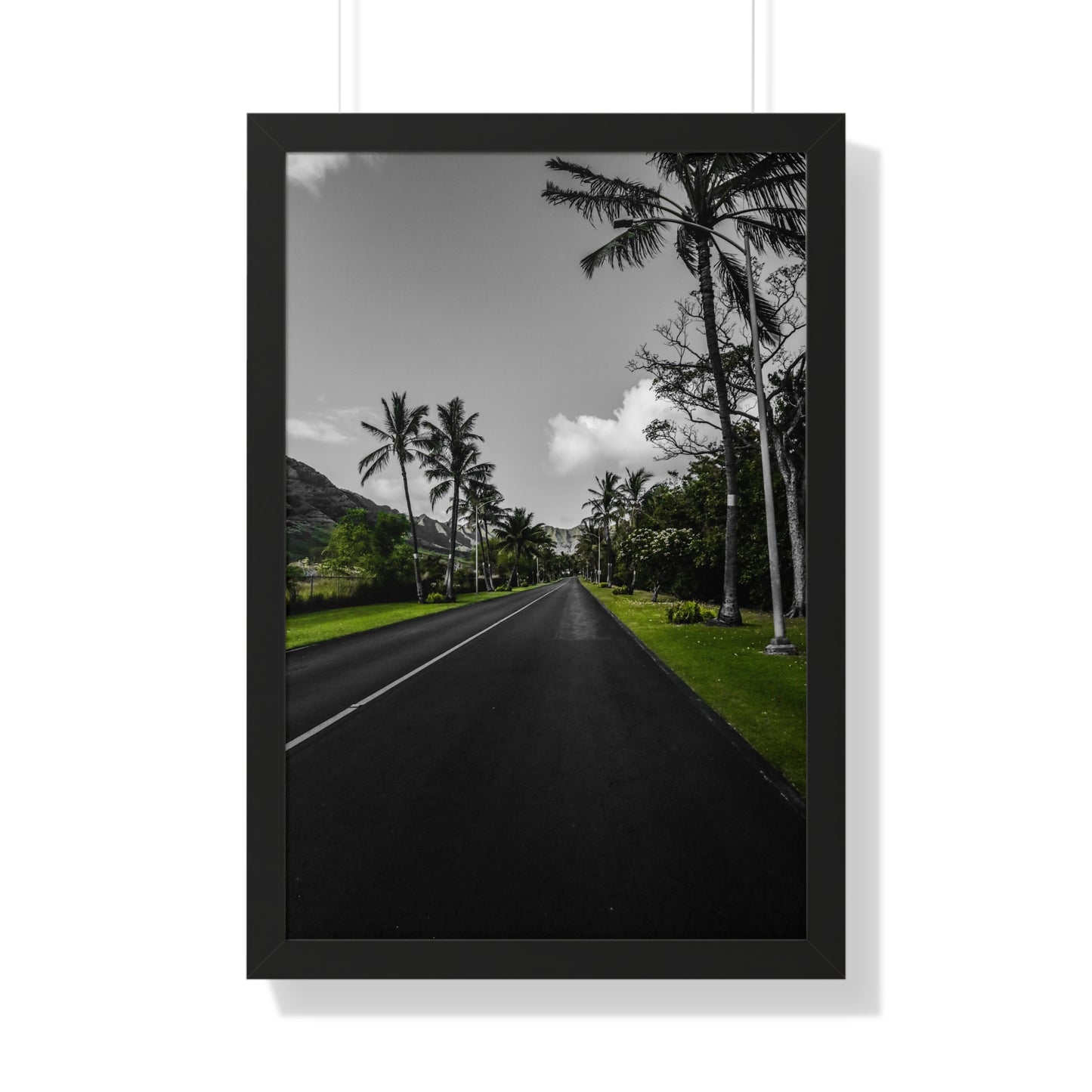 The Road Less Traveled: Scenic Path in Hawaii - Framed Photography Print